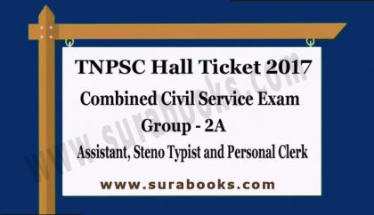 TNPSC HALL TICKET FOR THE WRITTEN EXAMINATION (OBJECTIVE TYPE) TO THE POST OF GROUP-II A SERVICES.