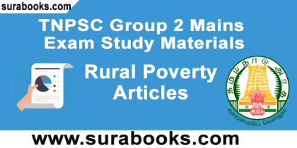 TNPSC Group 2 – Mains Exam Study Materials – Rural Poverty