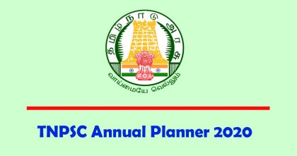 TNPSC Annual Planner 2020