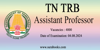 TN TRB Govt Arts & Science Colleges Recruitment 2024 4000 Assistant Professor Posts